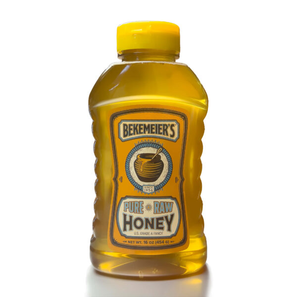 Bekemeier's 100% Pure Raw Clover Honey - 16 ounces Squeeze Bottle