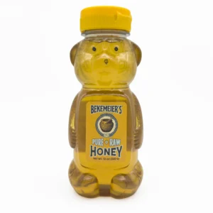 Bekemeier’s Pure, Raw Clover Honey – 12oz Bear